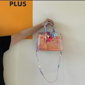 Clear Holographic Satchel purse